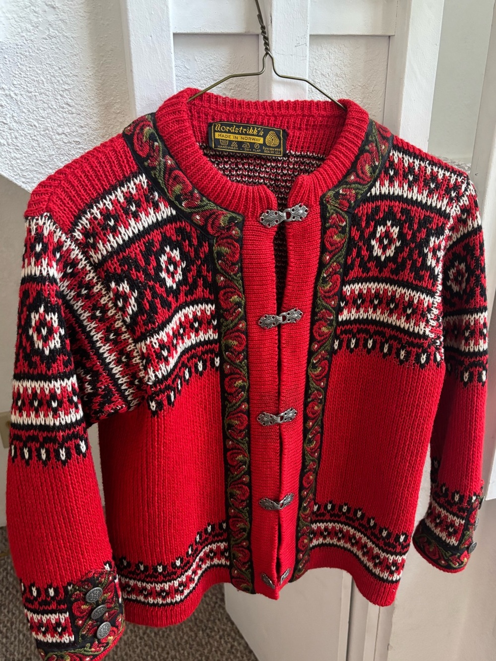 Vintage 1970’s Nordstrikk Norway Wool Cardigan Children’s Sweater